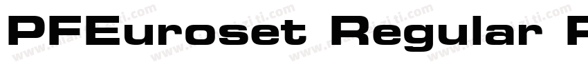PFEuroset Regular Regular字体转换